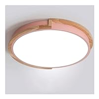 Close To Ceiling Lights LED Flush Mount Ceiling Light Modern Minimalist Round Ceiling Lamp Wood Oak Style Close to Ceiling Circle Lighting with Acrylic Lampshade for Bedroom Bathroom Laundry Room Porc