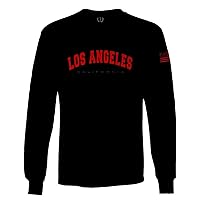 VICES AND VIRTUES Los Angeles California Cali LA Retro red Long Sleeve Men's