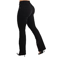 Moda Xpress Women's Butt Lifting High Waisted Bootcut Jeans - Stretchy, Comfortable Flare Jeans in Junior Size Vintage Style