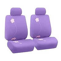 FH Group FB053102 Floral Seat Covers (Purple) Front Set with Gift – Universal Fit for Cars Trucks & SUVs