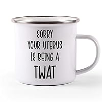 Hysterectomy Camper Mug 12 oz - Your Uterus Is Twat - Endometriosis Uterine Cancer Uterus Surgery Strong Language