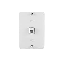 Legrand On-Q WP2002WH Terminating Wall Phone Plate, Single 1 Gang 6P6C RJ25 Phone Jack Wall Plate for Phone Access, White