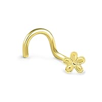 316L Surgical Steel Nose Stud Ring Flower Choose Your Color & Style 20G