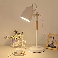 Modern Wood Table Lampe Nordic European Table Lamp Bedroom Living Room Wooden Desk Lamp (Black)