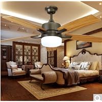 52 Inch ceiling fan lamp fan dining room living room with lamp ceiling fan industrial wind ceiling fan retro fan