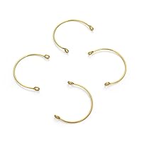 200pcs Adabele Raw Brass 2-Hole Half Round Semicircle Connector Link 30mm Geometric Component No Plated/Coated for Jewelry Craft Making CX-E2