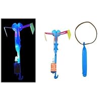 2011 BEST FLYING TOY -LED LIGHT Helicopter Sling Shot (JUST BEND BACK PART DOWN PUSH DOWN TO LIGHT UP AND SHOT FOR THE STARS - SUCH A NEAT TOY- HOURS OF FUN) - BUY A FEW THEY ARE ADDICTING !