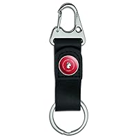 GRAPHICS & MORE Northeastern University Primary Logo Keychain with Leather Fabric Belt Clip-On Carabiner