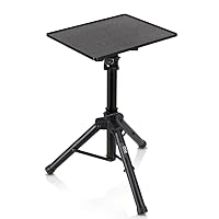 PRO Universal Laptop Projector Tripod Stand - Computer, Book, DJ Equipment Holder Mount Height Adjustable Up to 35 Inches w/ 14'' x 11'' Plate Size - Perfect for Stage or Studio Use PLPTS2