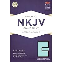 NKJV Giant Print Reference Bible, Brown/Blue LeatherTouch with Magnetic Flap Indexed NKJV Giant Print Reference Bible, Brown/Blue LeatherTouch with Magnetic Flap Indexed Imitation Leather