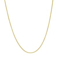 14k Yellow Gold .9mm Cable Chain Necklace 5mm Spring Ring Closure Jewelry for Women - Length Options: 16 18 20 24