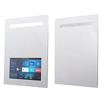 AVEL 21.5-Inch LED Bathroom Mirror TV – Android OS, Full HD, 1000 cd/m2, WI-FI, HDMI, YouTube/Netflix Compatibility (AVS220BT)