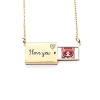 Squirrel Japan Sushi Food Letter Envelope Necklace Pendant Jewelry