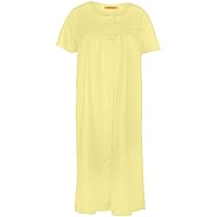 Ezi Women's Short Sleeve Cotton-Rich House Dress Duster