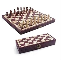Chess Set Chess Board Set Wooden Portable Folding Board Checkers for Children Adult Set Puzzle Game Professional Competitions High-end Gifts Chess Game Board Set