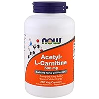 NOW Foods Acetyl L-Carnitine 500mg - 200 ct (Pack of 2)