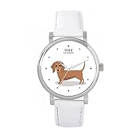 Dachshund Dog Watch Ladies 38mm Case 3atm Water Resistant Custom Designed Quartz Movement Luxury Fashionable