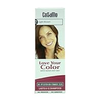 Cosamo Love Your Color, No Ammonia, No Peroxide Hair Color, #755 Light Brown (Pack of 6)