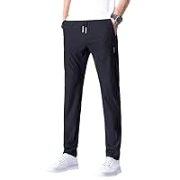 Breathable Straight Tube Casual Sports Pants for Men - Spring Summer Thin Ice Silk Trousers