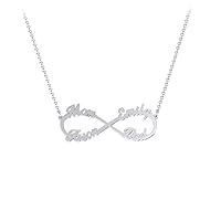 14K Gold Love '4' Infinity Personalized Name Necklace by JEWLR
