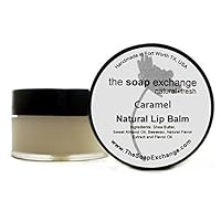 Lip Balm - Caramel Flavor - Hand Crafted .33 fl oz / 10 ml Natural Lip Care, Artisan Lip Treatment, Nourish, Hydrate, & Protect. Made in the USA.
