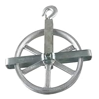 Well Wheel Pulley Block, Fibrous Rope, 1,000 lb Max Load