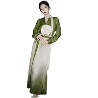 Chinese style Han costume improve Tang suit vintage dress set long dress
