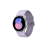 SAMSUNG Galaxy Watch 5 40mm LTE Smartwatch w/ Body, Health, Fitness and Sleep Tracker, Improved Battery, Sapphire Crystal Glass, Enhanced GPS Tracking, US Version, Silver Bezel w/ Purple Band