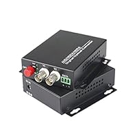 2 Channels Video Fiber Optical Converters Transmitter / Receiver ,FC, Singlemode 20Km, for CCTV Surveillance Security