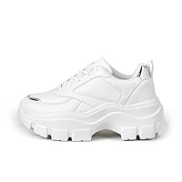 Niluber Women's Chunky Platform Dad Lace-Up Casual Walking Sport Trainers