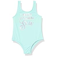 Girls' Iridescent One Piece Swimsuit