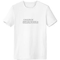 Quote I Major in Social Science T-Shirt Workwear Pocket Short Sleeve Sport Clothing