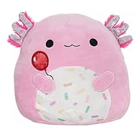 Squishmallows Official Kellytoy Plush 8 Inch Squishy Soft Plush Toy Animals (Archie Axolotl (with Balloon))
