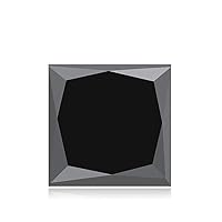 0.13 Cts of 2.54x2.43x2.16 mm GIA Certified AAA Square Modified Brilliant (1 pc) Loose Treated Fancy Black Diamond