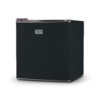 BLACK+DECKER BCRK17B Compact Refrigerator Energy Star Single Door Mini Fridge with Freezer, 1.7 Cubic Feet, Black