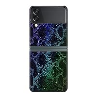 R3366 Rainbow Snake Skin Graphic Print Case Cover for Samsung Galaxy Z Flip 3 5G