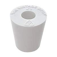 Rubber Stopper- Size 3- Drilled
