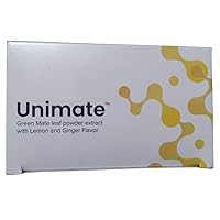 AuraNutrition Unicity unimate Tea Green Mate Leaf Powder Extract, Lemon and Ginger Flavor, 2.22 Ounce