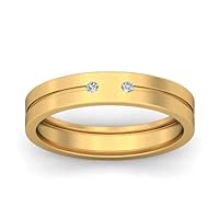 14k White Gold Mens Round Diamond Wedding Anniversary Band Ring