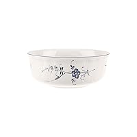 Villeroy & Boch Vieux Luxembourg Round Vegetable Bowl, 8 in, White/Blue