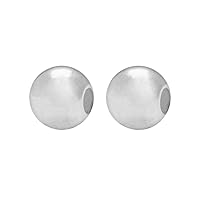 5pcs Adabele Authentic 925 Sterling Silver 10mm Smooth Round Spacer Loose Beads (Large Hole 5mm) for Jewelry Making SS200-10