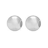 5pcs Adabele Authentic 925 Sterling Silver 10mm Smooth Round Spacer Loose Beads (Large Hole 5mm) for Jewelry Making SS200-10