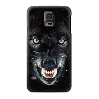R2823 Black Wolf Blue Eyes Face Case Cover for Samsung Galaxy S5