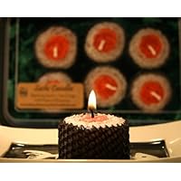Sushi Natural Beeswax Candles Boxed Set of 6 - Orange