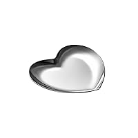 Stainless Steel Decorative Tray, Jewelry Dish Cosmetics Organizer Bathroom Clutter Serving Platter Small Storage Tray, Oval, Gold Silver Love Heart
