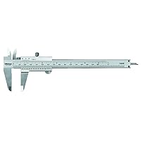 Mitutoyo 530-101 Vernier Calipers, Stainless Steel, for Inside, Outside, Depth and Step Measurements, Metric, 0