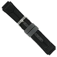 18mm Tec One Sport Nylon Black Watch Band Padded 5130 with Free Spring Bars