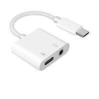 Pro Headphone 3Amp Aux Adapter Compatible with Samsung Galaxy Tab S7/S7+/S6/Lite/S5e/Plus Plus USB-C 3.5mm Audio & Hi-Power Charging Port (Charge While You Listen)