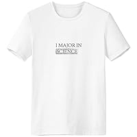 Quote I Major in Science Art Deco Gift Fashion T-Shirt Workwear Pocket Short Sleeve Sport Clothing