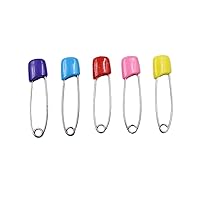 Safety Pins Multi-Colored Nappy Pins Reusable Plastic Head Infant Diaper Pins 5Pcs Practical Design